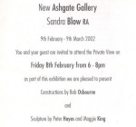 Exhibition with Sandra Blow, New Ashgate Gallery, 2002